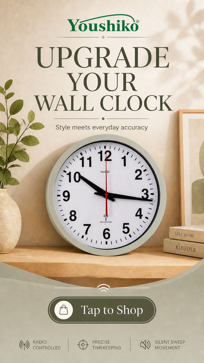 インテリア時計 REGULARITY TIME Youshiko Radio Controlled Wall Clock - Accurate Timekeeping