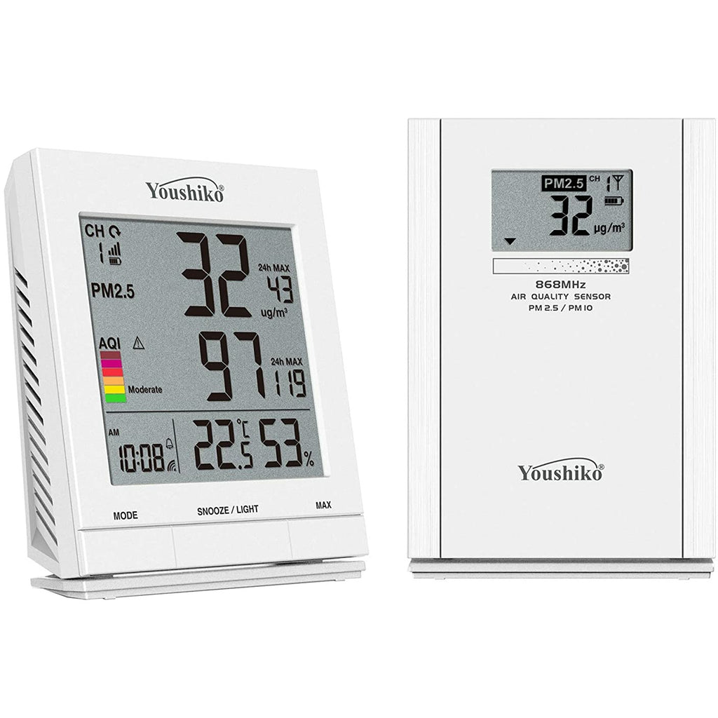 Youshiko CO-9400 Air Quality Monitor  Wireless PM2.5 / PM10 Sensor