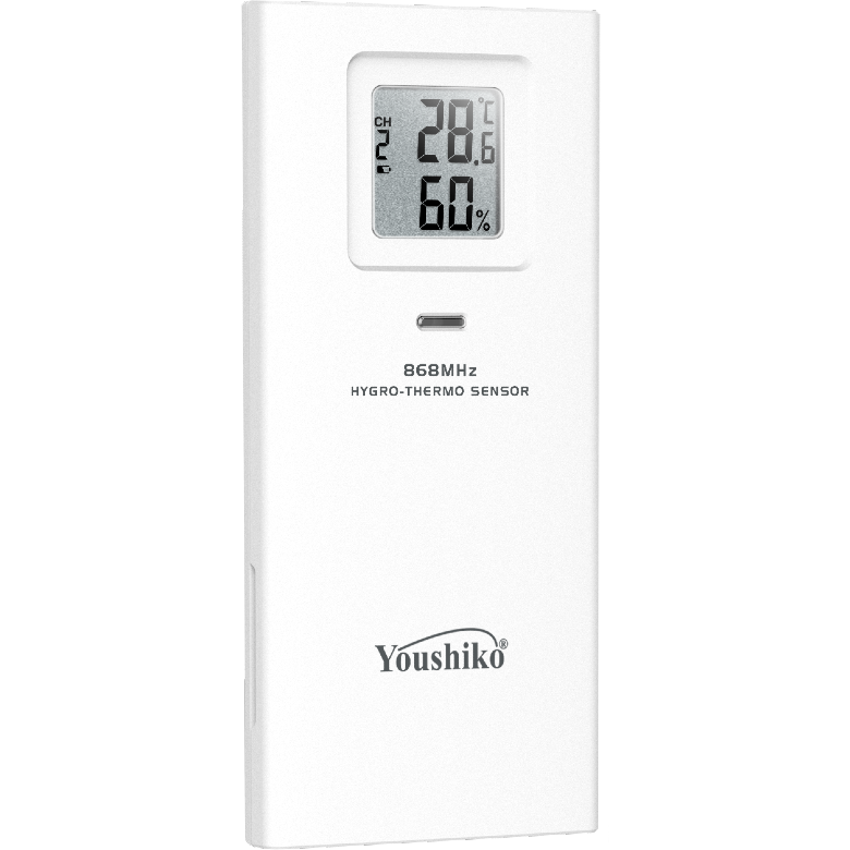 Youshiko YC9317 Wireless Temperature & Humidity 3 - Channel Sensor for  Weather Station