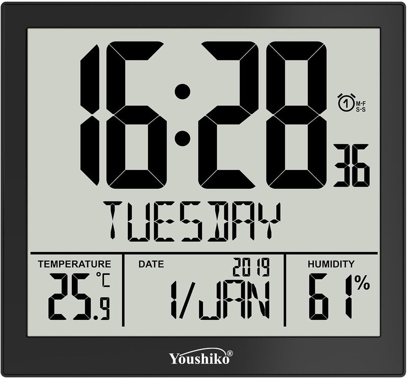Radio control digital wall clocks UK version
