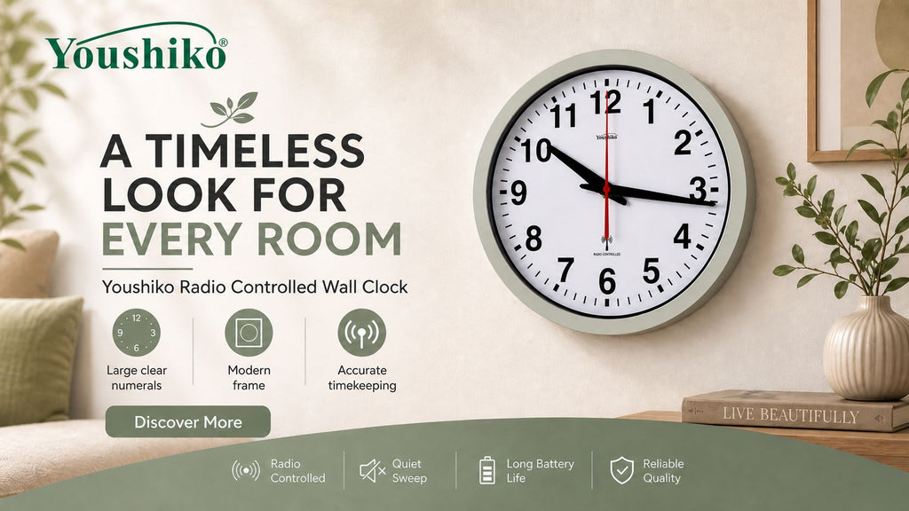 インテリア時計 REGULARITY TIME Youshiko Radio Controlled Wall Clock - Accurate Timekeeping