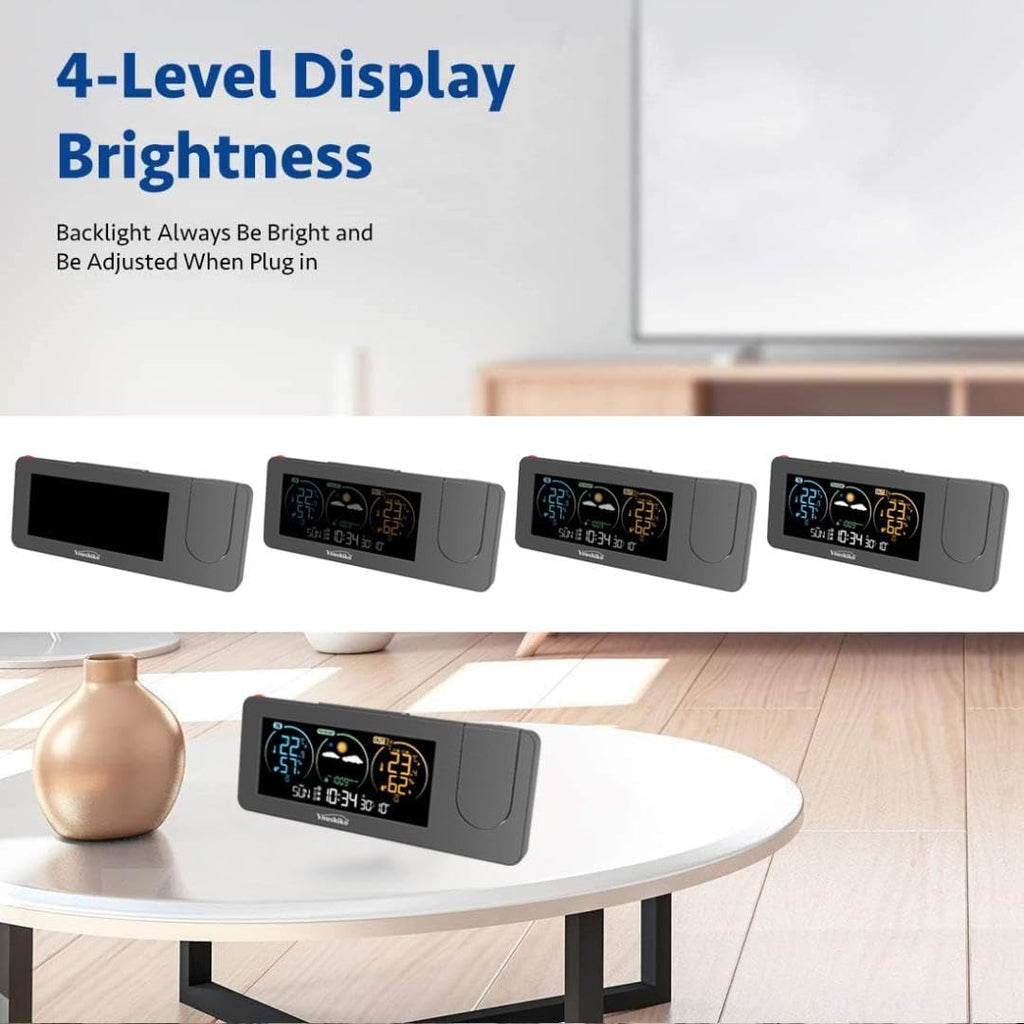 Youshiko Radio Control Projection Alarm Clock Weather Station