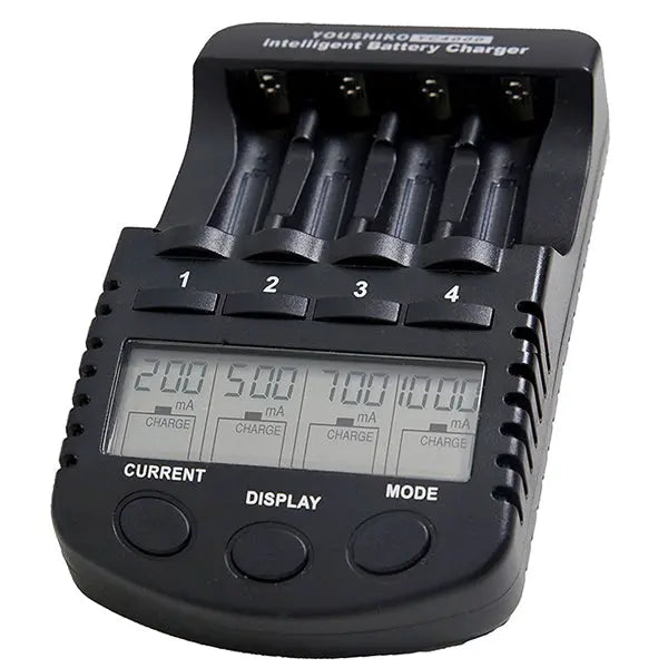 Intelligent Battery Charger AA AAA | 4-Slot Smart Charge UK Youshiko