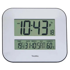 Jumbo LCD Radio Controlled Wall Clock UK - Auto Set Time & Date
