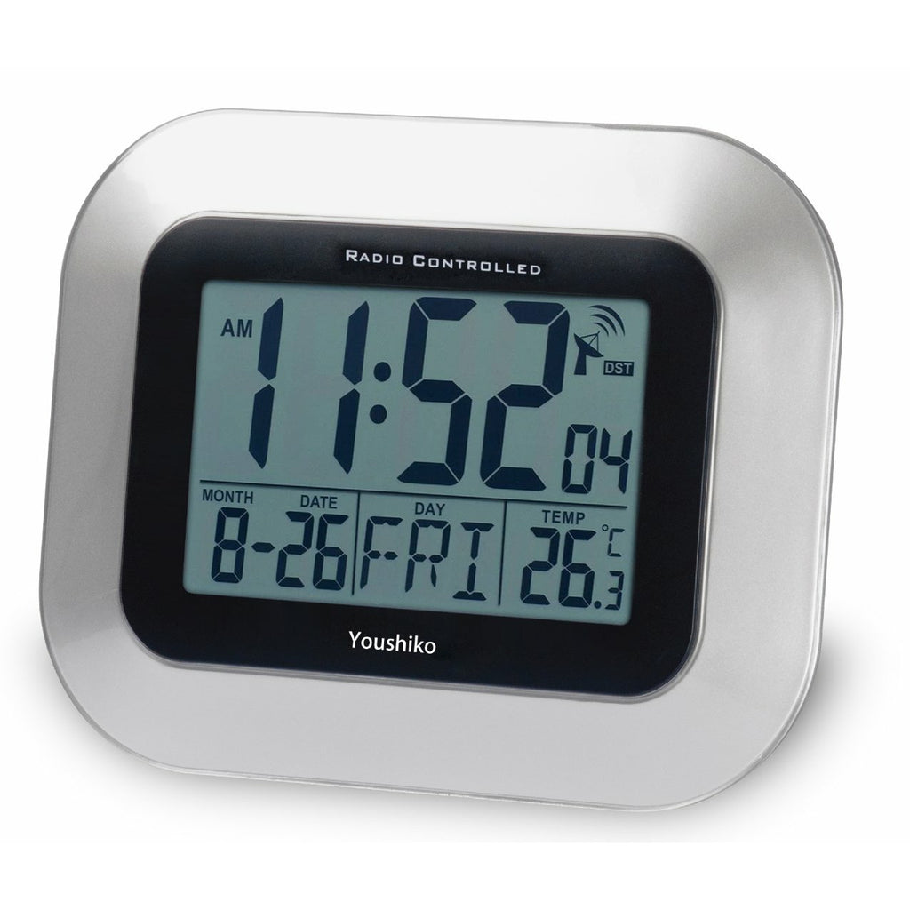 Radio Controlled LCD Wall Mountable and Desk Clock  YC8022