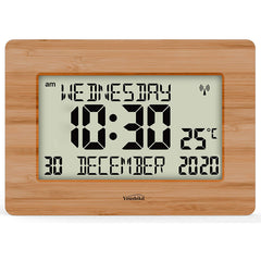 Radio Controlled Large LCD Wall Clock for DEMENTIA & ALZHEIMER SUFFERERS  5060660020300