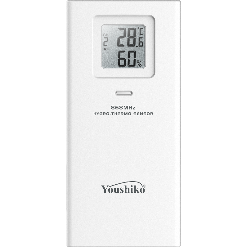 YC85 Wireless thermo-hygro sensor with LCD display for YC9475 and YC9395 Weather stations