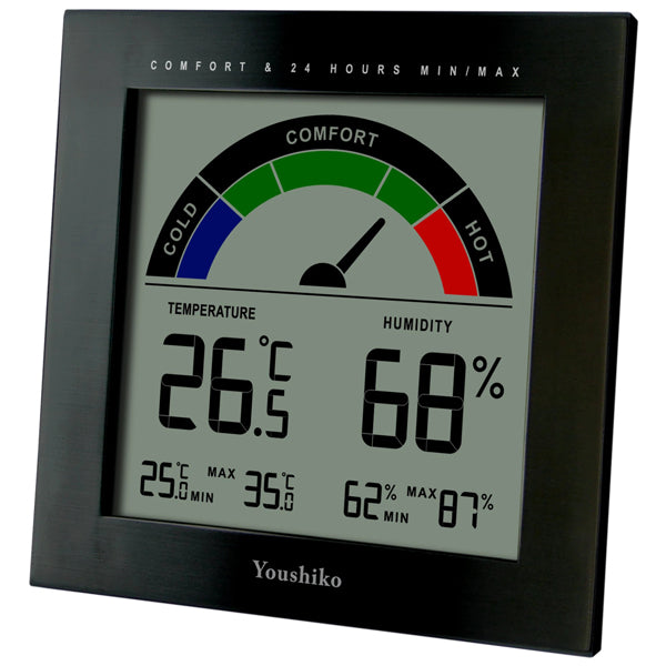 Digital Thermometer Hygrometer with Comfort Level Display