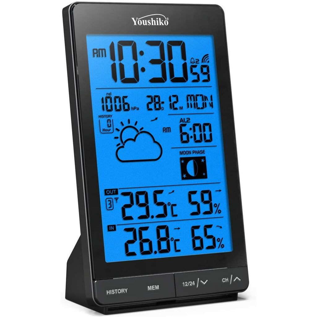 Youshiko YC9342 Wireless Weather Station ( Premium Quality ) Radio Con