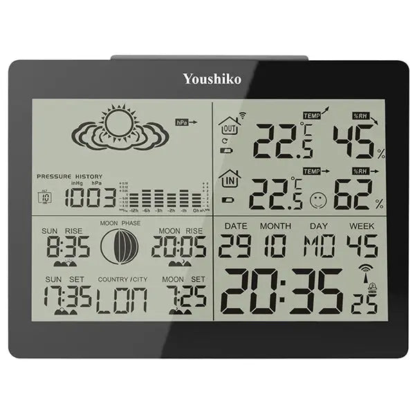 Youshiko YC9360 Digital Weather Station Radio Controlled Clock ( Official UK version) Youshiko