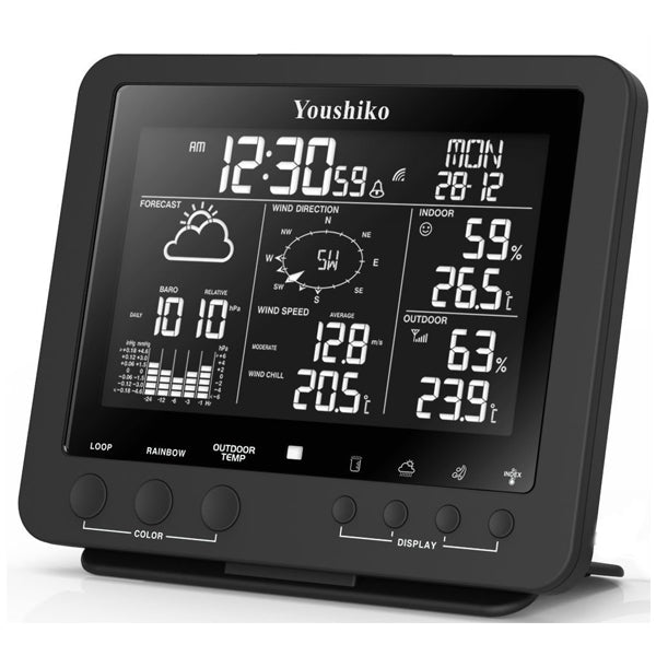 Official UK version Radio Control Weather Station YC9386, 5-in-1 Wireless  Sensor