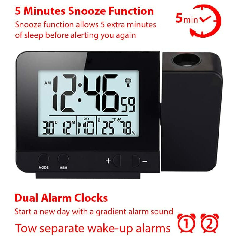 Youshiko Radio Control Projection Alarm Clock