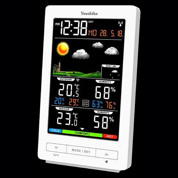 Wireless Weather Station ( Premium Quality ) Radio Controlled Clock ( UK Version ) Temperature Humidity